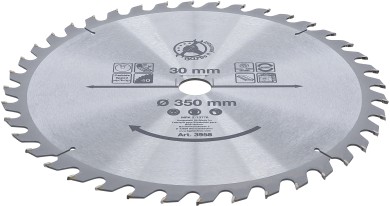 List kružne pile za tvrdi metal | Ø 350 x 30 x 3,4 mm | 40 zubaca 