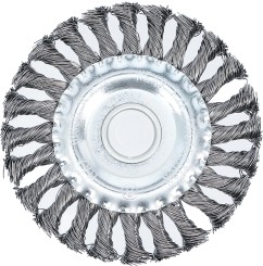 Brosse plate | brosse ronde tressée | Ø 125 mm 