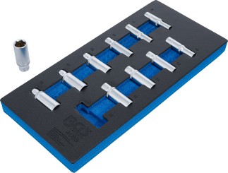 Tool Tray 1/3: Sockets, Hexagon | 10 mm (3/8") | 8 - 19 mm | deep | 11 pcs. 