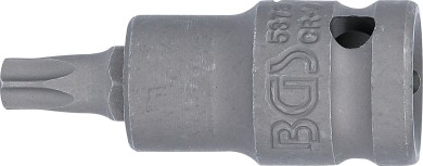 Kraft-Bit-Einsatz | Länge 55 mm | Antrieb Innenvierkant 12,5 mm (1/2") | T-Profil (für Torx) T45 