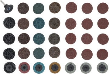 Set di dischi e tazze abrasivi | Ø 50 mm | 35 pz. 