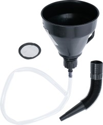 Oil Filling Funnel Set | with flexible pipe and hose | Ø 135 mm | 3 pcs. 