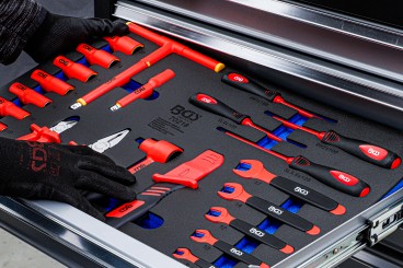 Inserção para carrinho de ferramentas 3/3: conjunto de chaves de caixa VDE | entrada de quadrado interno de 10 mm (3/8") | 26 peças 