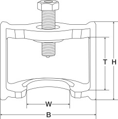 Stahovák seřizovačů brzdné tyče | pro brzdu Haldex | 160 mm 