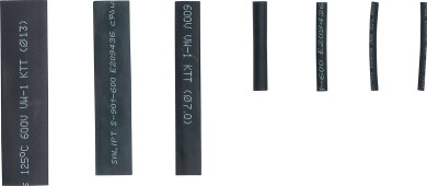 Set tuburi termocontractibile | negru | 127 piese 