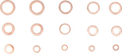 Tömítőgyűrű-készlet | Vörösréz | 150 darabos 