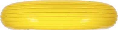 Trillebørshjul | PU, gul/sort | 400 mm 