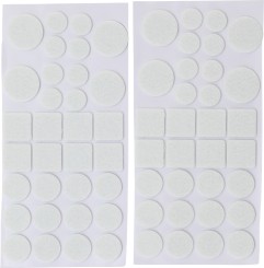 Serie di feltrini adesivi | bianco | 64 pz. 