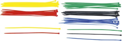 Zestaw opasek kablowych | kolorowe | 4,8 x 300 mm | 50 szt. 