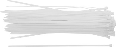 Set coliere pentru cablu | alb | 4,8 x 300 mm | 50 piese 