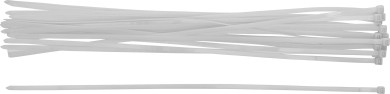 Set coliere pentru cablu | alb | 8,0 x 600 mm | 20 piese 