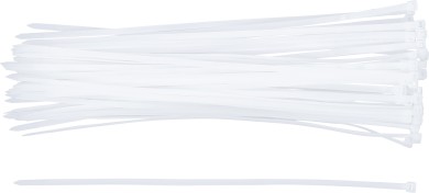 Sortido de abraçadeiras de cabos | branco | 4,8 x 300 mm | 50 peças 