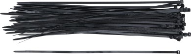 Zestaw opasek kablowych | czarne | 4,5 x 350 mm | 50 szt. 