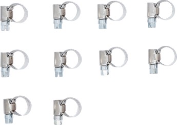 Hose Clamps | Stainless | 8 x 12 mm | 10 pcs. 