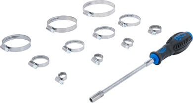 Hose Clamp Set | Stainless | on Display Board | 111 pcs. 