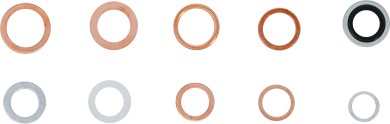 Asortiman brtvenih prstena | bakar, aluminij, najlon | 250-dijelni 