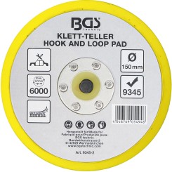 Tépőzáras tárcsa a BGS 9345-hez | Ø 150 mm 