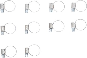 Hose Clamps | Stainless | 16 x 25 mm | 10 pcs. 
